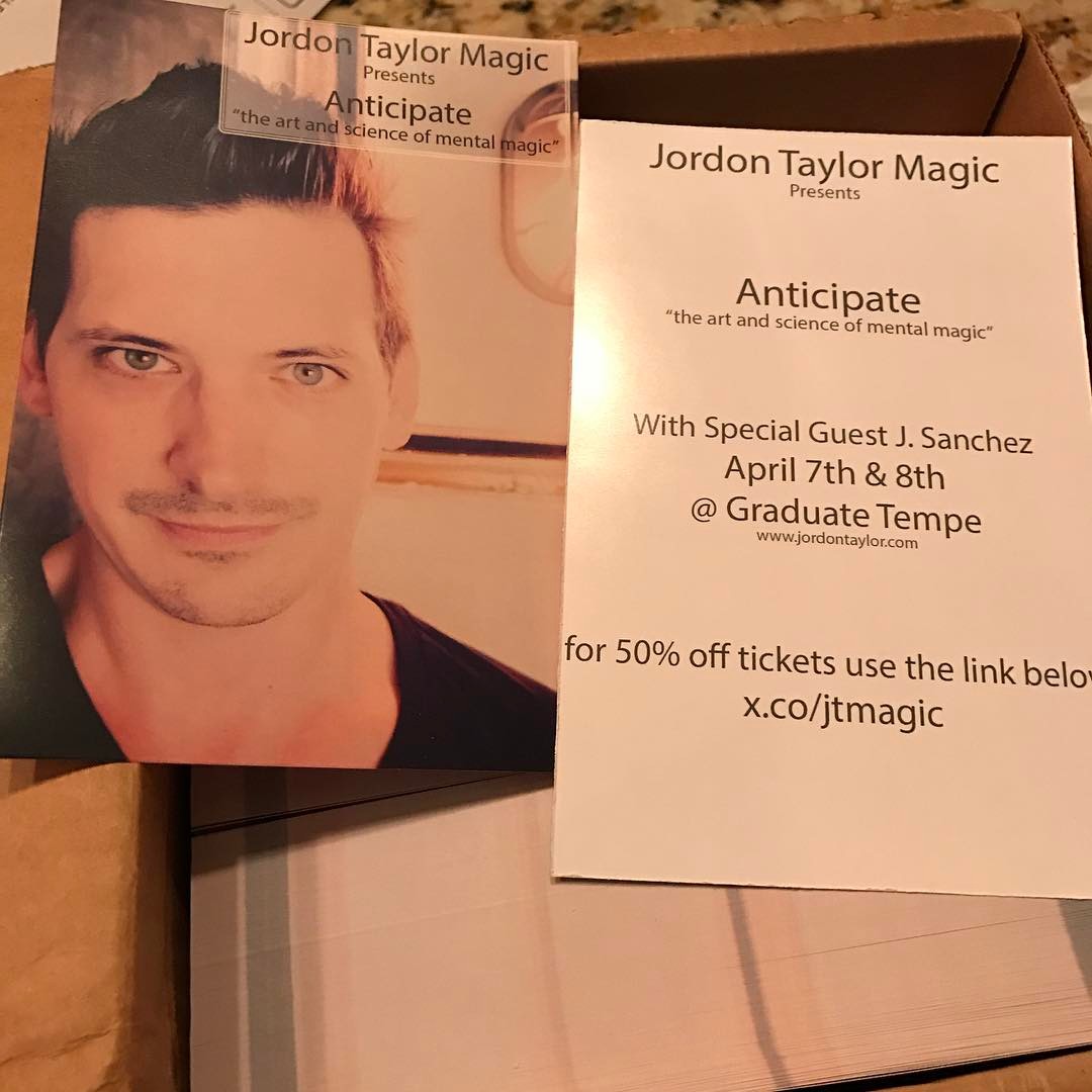 Jordon Taylor Magic Show Anticipate Flyer